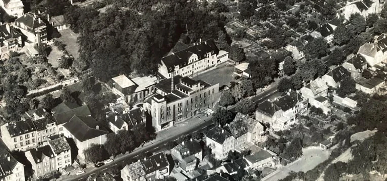 Luftbild Bruch-Brauerei Saarbr&uuml;cken historisch